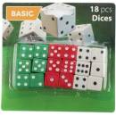 VETRO-PLUS Sada hracích kostek 18 ks