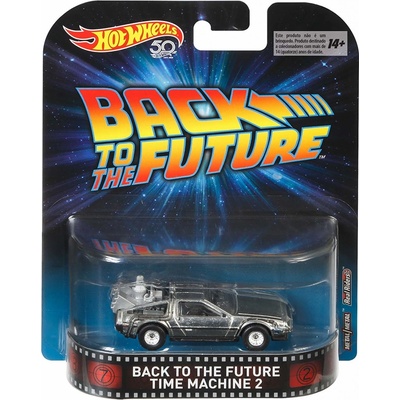Mattel Hot Wheels Prémiové auto BACK TO THE FUTURE Time Machine 2