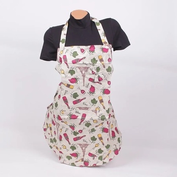 Image 1 of Бежова престилка за готвене с ефектни картинки