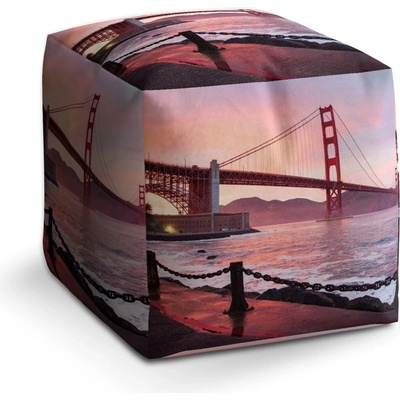 Sablio Taburet Golden Gate: 40x40x40 cm