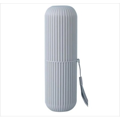 Mikihat Multifunkční plastové pouzdro na zubní kartáček a pastu šedé menší