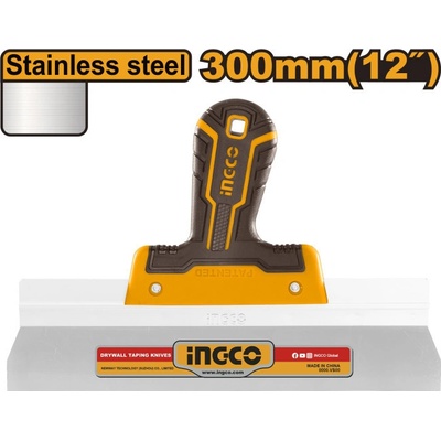 INGCO Stierka pre stenu 300 mm inox s mäkkou rukoväťou