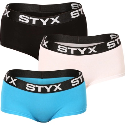 Styx Комплект от три - дамски бикини Styx с пътник многоцветни Styx | Cheren Sin Byal Mnogotsveten | ЖЕНИ | L