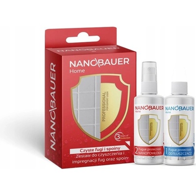 IMPREGNACE NA SPÁRY MEZI OBKLADY A DLAŽDICEMI, NANO OCHRANA NANOBAUER SADA 2x 100 ML