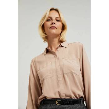 Moodo Вискозна бежова риза с джобове Moodo Moodo | Kafyav | ЖЕНИ | XS