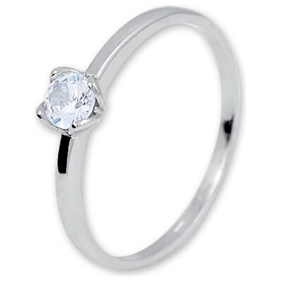 Soliter Zásnubní prsten z bílého zlata se zirkonem 226 001 01077 07
