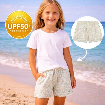 Image 1 of Swim Essentials Swim Essentials: Детски плувни шорти с UV50+ "Green Flowers (SWE-2024SE1594)