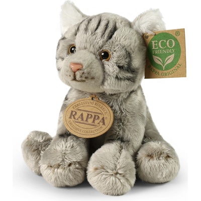 Eco-Friendly kočka šedá sedící 14 cm
