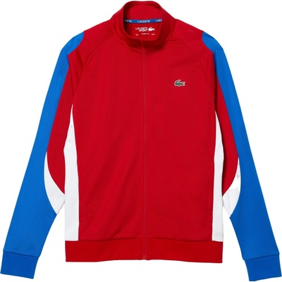 Lacoste SPORT Classic Fit Zip Tennis Sweatshirt red/blue/white