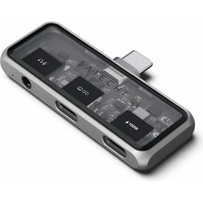 Satechi Хъб за свързване на допълнителна периферия към XReal AR очила - Satechi USB-C Mobile XR Hub with Audio (тъмносив) (ST-HXRAJM)