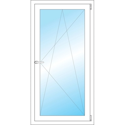 OKNA HNED Plastové okno 66x130 cm (660x1300 mm) bílé otevíravé a sklopné pravé