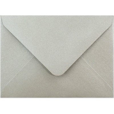 Perleťové obálky - 82 x 113 mm (C7) - Stříbrná