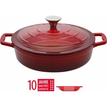 ELO Kastról s pokrievkou 28 cm, liatinový, červený 30828