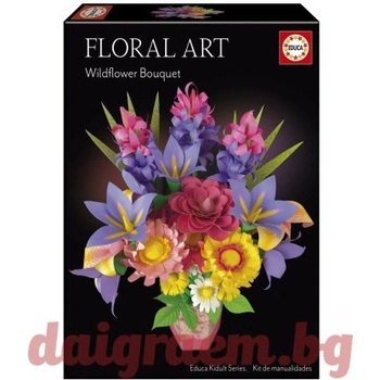 Educa 3D пъзел Educa 20141 - Флорално изкуство, Букет диви цветя (EDU20141)