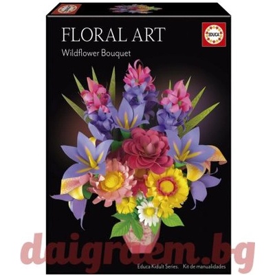 Educa 3D пъзел Educa 20141 - Флорално изкуство, Букет диви цветя (EDU20141)