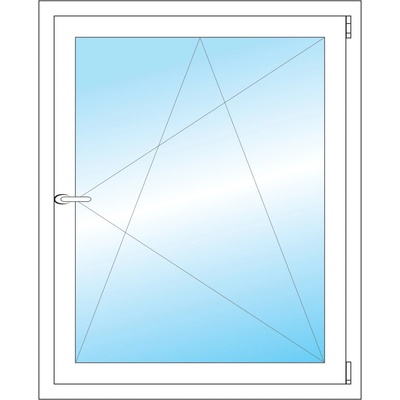 Okna Hned Plastové okno 1050 x 850 mm bílé otevíravé a sklopné pravé