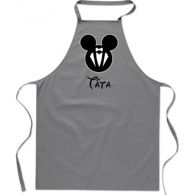 Povidlo.cz Zástěra Mouse Táta Šedá
