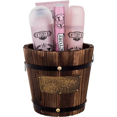 Cuba Victory подаръчен комплект с парфюмна вода 100мл, парфюмна вода 35мл, спрей за тяло 200мл и лосион за тяло 200мл за жени 1 бр