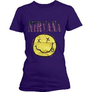 Nirvana Xerox Happy Face Pink Purple M Дамски Риза (NIRVTS15LPU02)