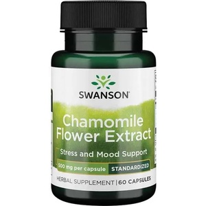 Swanson Chamomile Flower Extract, 500 mg, 60 капсули, Swanson