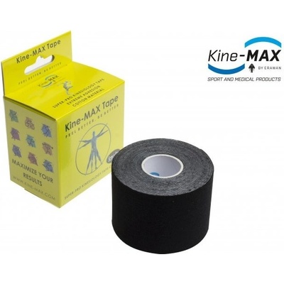 KineMAX Kinesiologický tejp MAX SUPER Cotton černý 5 x 5 cm