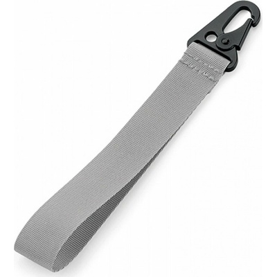 Šňůrka na krk BagBase s kovovou karabinou Šedá 2,5 x 20,5 cm BG100