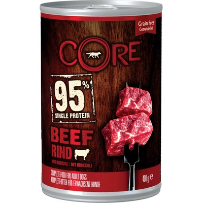 Wellness Core Dog 95% hovädzie a brokolica 400 g