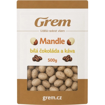 Mandle v kávě s bílou čokoládou 500 g