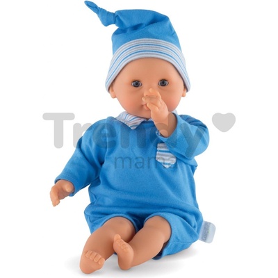Corolle Bebe Calin Mael s modrými klipkajúcimi očami a fazuľkami 30 cm