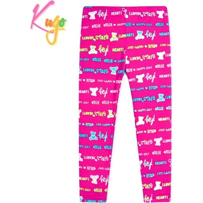 Kugo Dívčí legíny SL0390 růžová s potisky