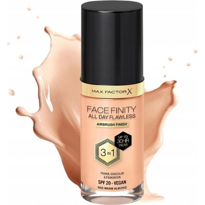 Max Factor Facefinity 3v1 All Day Flawless make-up 45 Warm Almond 30 ml