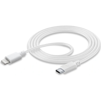 Cellularline Кабел Cellular Line, от USB-C(м) към Lightning(м), 1.2m. , бял