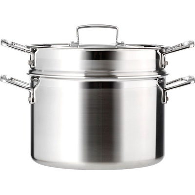 Le Creuset Тенджера с вложка за готвене на пара и варене на паста 3-ply 20 см (96200520001000)