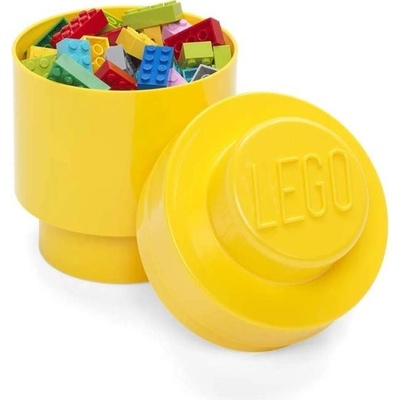 LEGO® úložný box kulatý 12,3 x 18,3 cm žlutá