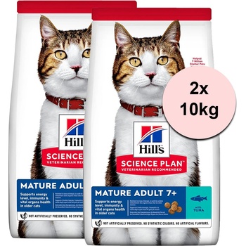 HILL'S Hill s Science Plan гранули за стари котки с риба тон 2 x 10 кг
