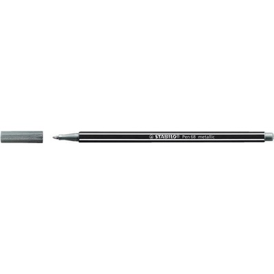 Stabilo Pen 68 metallic strieborná