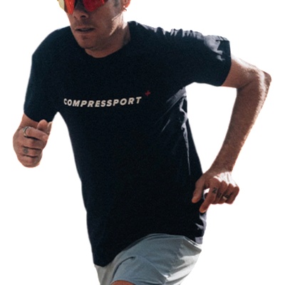 Compressport Тениска Compressport Training SS Logo Tshirt M Черен Velikost M