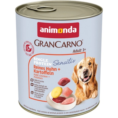 Animonda Grancarno Adult Single Protein Sensitiv hovädzie a zemiaky 24 x 800 g