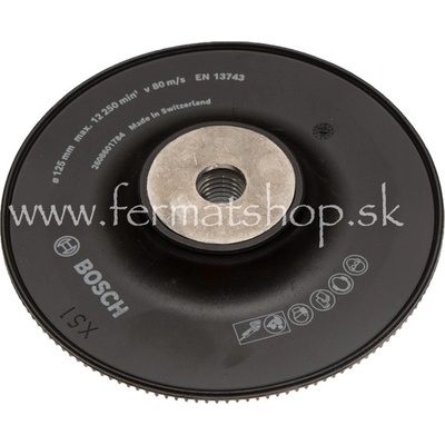 Bosch Oporný tanier 125 mm, M14, tvrdý 2608601784