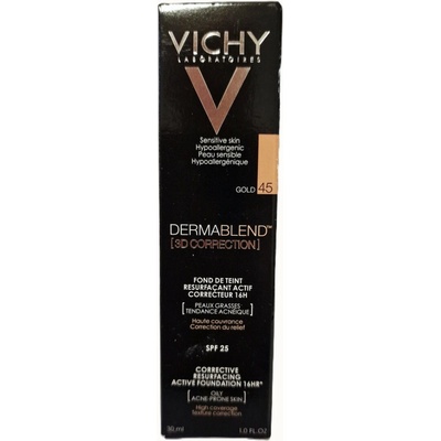 Vichy Dermablend korekční vyhlazující 3D make-up SPF25 16H 45 Gold 30 ml