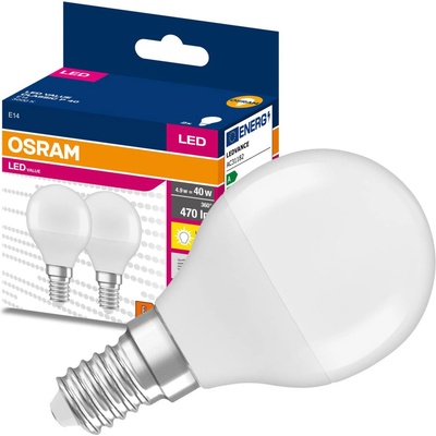 Osram SADA 2x LED žiarovka P45 E14/4,9W/230V 3000K Osram P225544