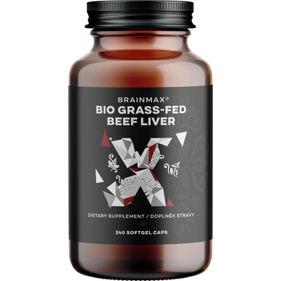 BrainMax Grass-Fed Beef liver hovädzia pečeň BIO 240 kapsúl