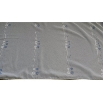 Záclona voál s modrosivú výšivkou Gerster 11115/800 300 cm