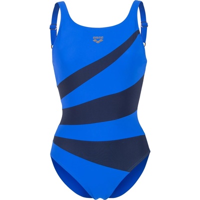 arena Дамски бански костюм Arena Women's Swimsuit Isabella Wing Back Swimsuit - Bright Blue / Navy - размер 42 (EU) (150-5864-0114)