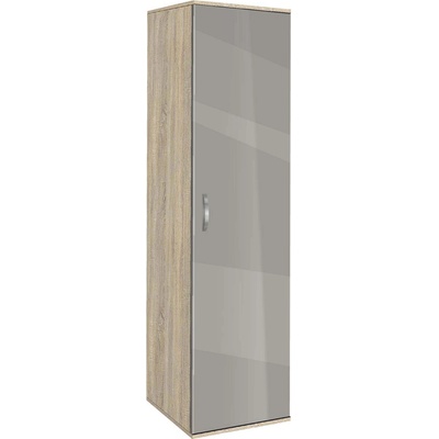 Bogdan Furniture G Еднокрилен гардероб Memo. bg, модел BM-Ava 1, ГБ сонома и сиво гланц