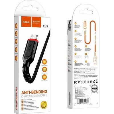 Hoco X59 USB A na Micro USB 2,4A X59 3m černý