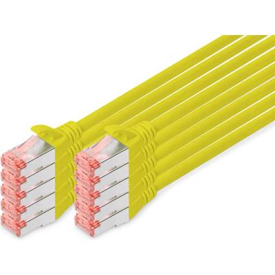 ASSMANN LAN cable Cat 6 - 3 m - 10 pieces - S/FTP shielded - yellow - DK-1644-030-Y-10
