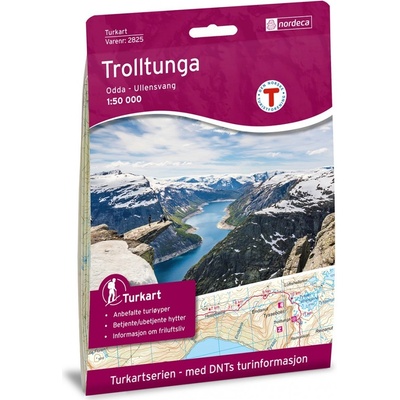 Turistická mapa Trolltunga Odda - Ullensvang 1:50.000