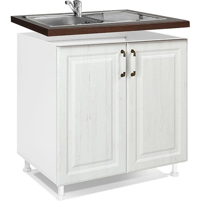 Matis Кухненски шкаф долен за мивка rustic d80 s бял