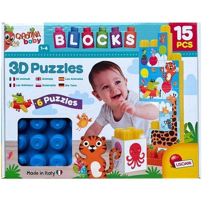 Lisciani Пъзел в кутия Lisciani CAROTINA BABY 3D животни 79926